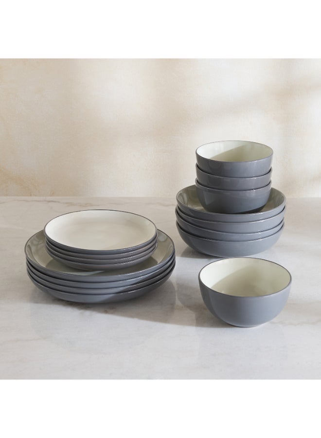 Home Box Eleganza 16-Piece Dinner Set - Gray - Image 5